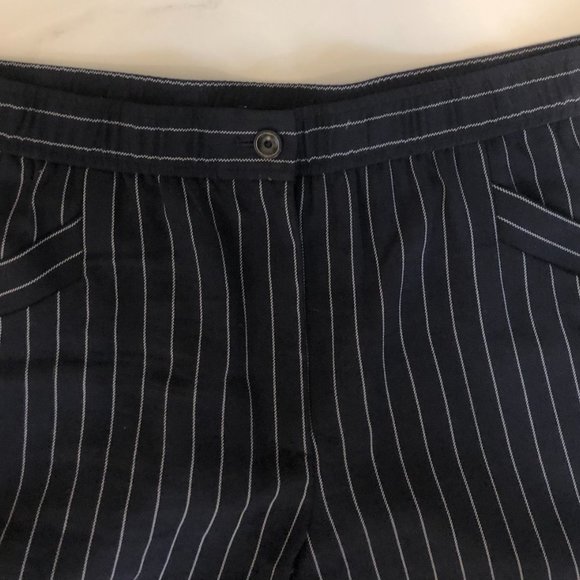 Eileen Fisher Womens Cropped Striped Casual Wide M - Picture 3 of 5